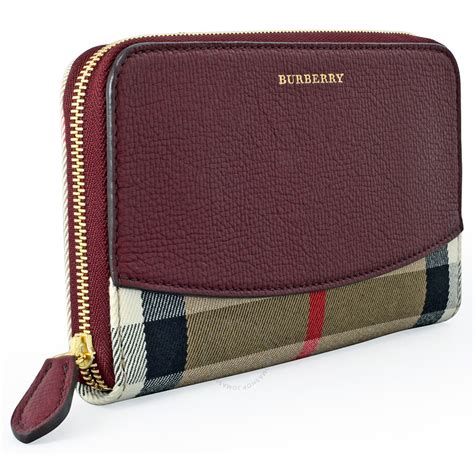 burberry mahogany red wallet|burberry zipper wallet.